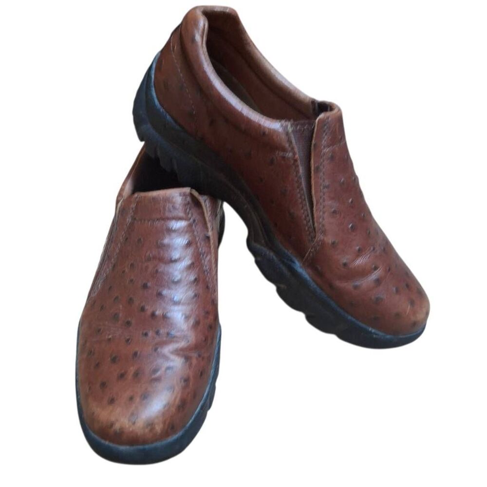 Roper Performance Ostrich Embossed Leather Slip-On Shoes – Women’s 8
